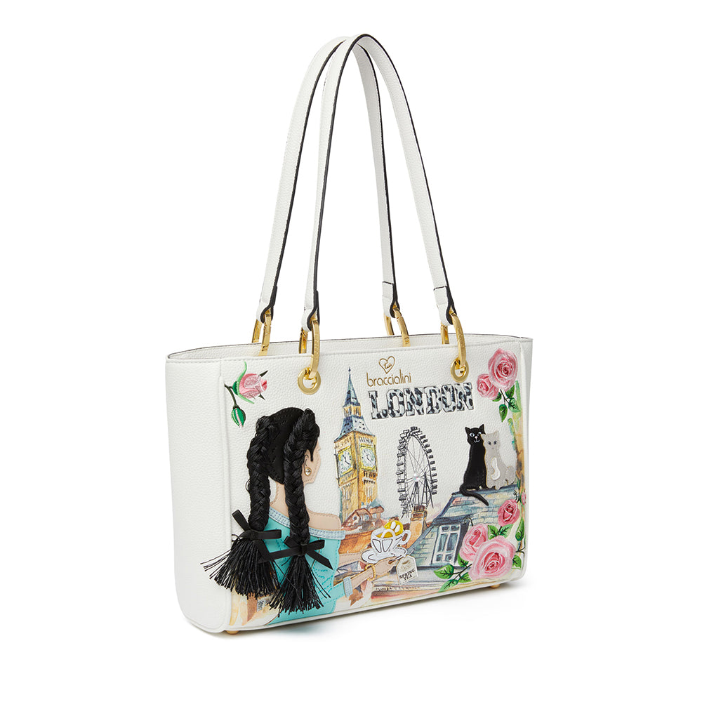 Shopping Bag BRACCIALINI linea Cartoline stampa London
