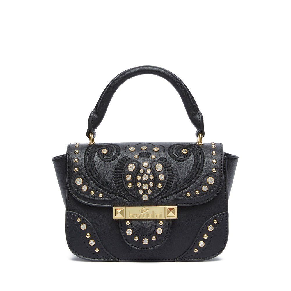 Borsa Donna a Mano BRACCIALINI linea Rock colore Nero