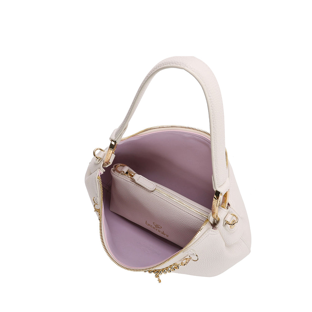Borsa Mezzaluna a Spalla BRACCIALINI linea Beth Beige