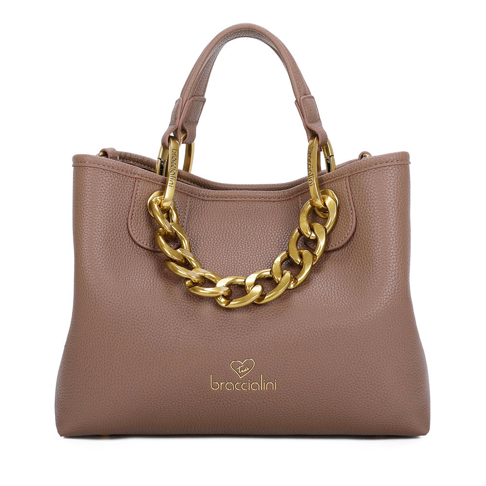 Borsa Donna a Mano BRACCIALINI linea Beth Jewels Marrone