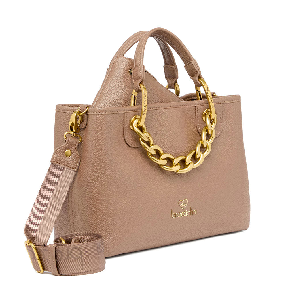 Borsa Donna a Mano BRACCIALINI linea Beth Jewels Marrone