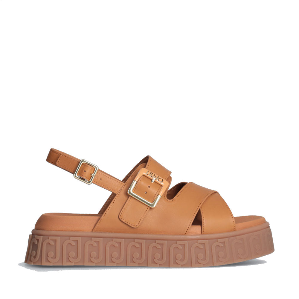 Sandali Donna LIU JO Lovely Sandal 01 in Pelle color Nocciola