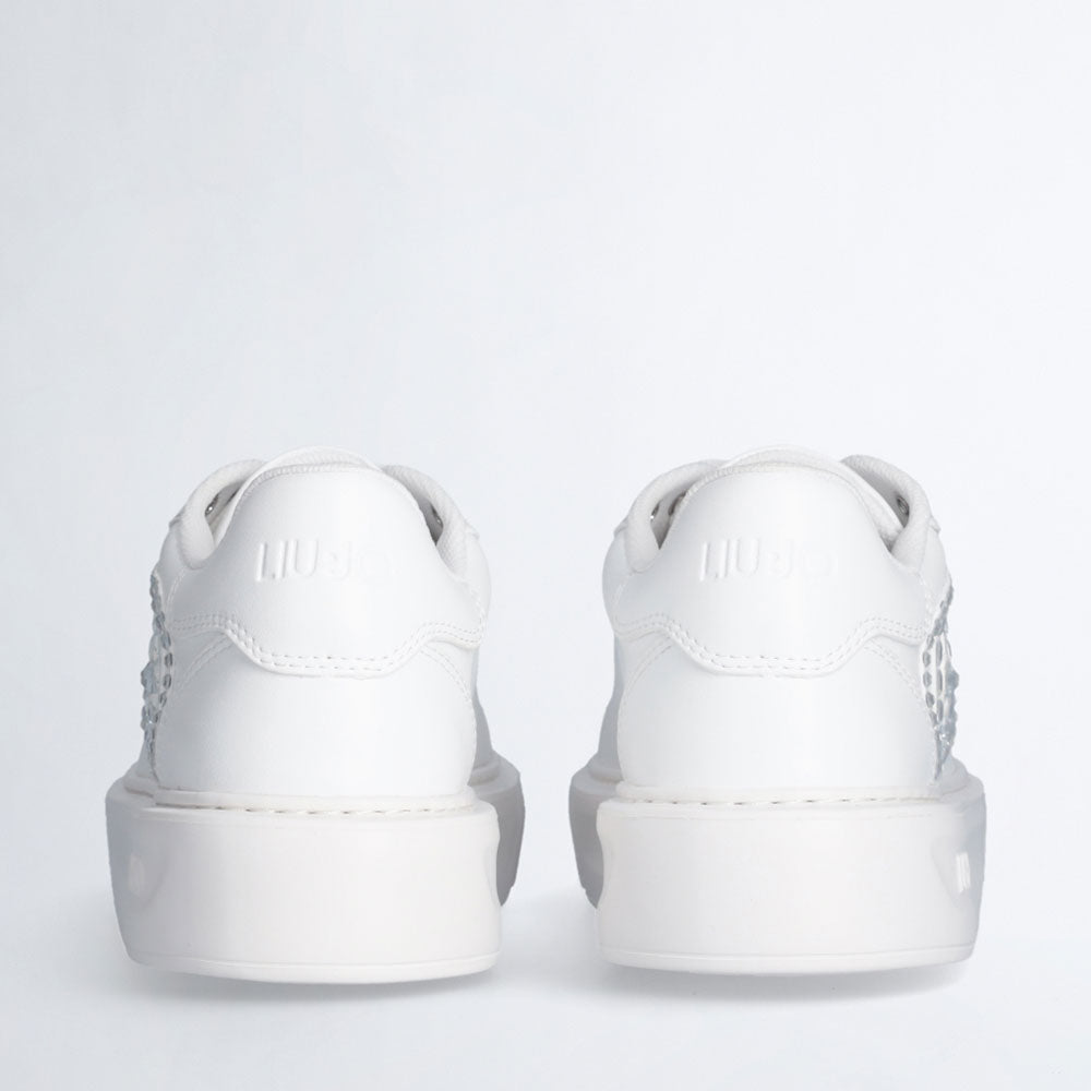 Sneakers Platform LIU JO Kylie 32 Bianche con Logo Gioiello