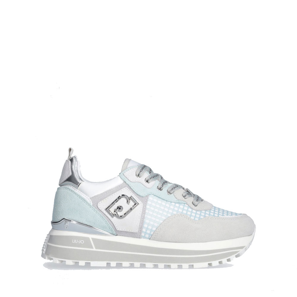 LIU JO Maxi Wonder 73 
Plateau-Sneaker für Damen aus Wildleder und Mesh Purity und Water