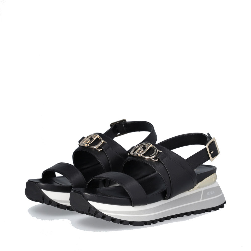 LIU JO Maxi Wonder Sandal 30
Damen Sandalen aus schwarzem Leder
