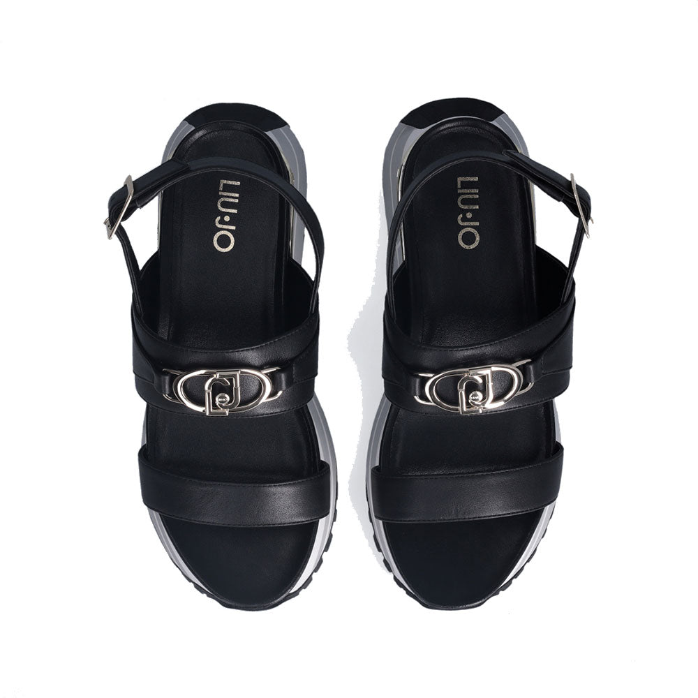 LIU JO Maxi Wonder Sandal 30
Damen Sandalen aus schwarzem Leder