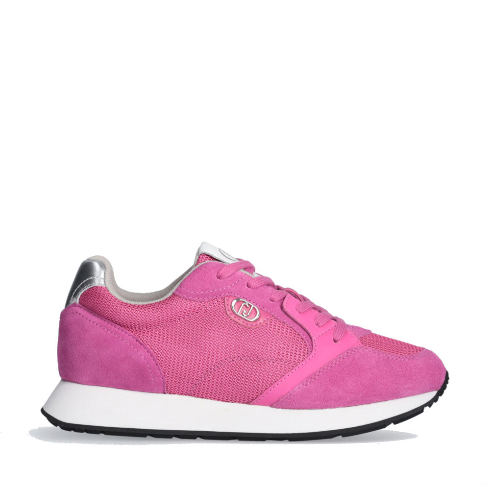 LIU JO Vibe 03 Damen-Sneaker aus rosa Wildleder und hellem Mesh