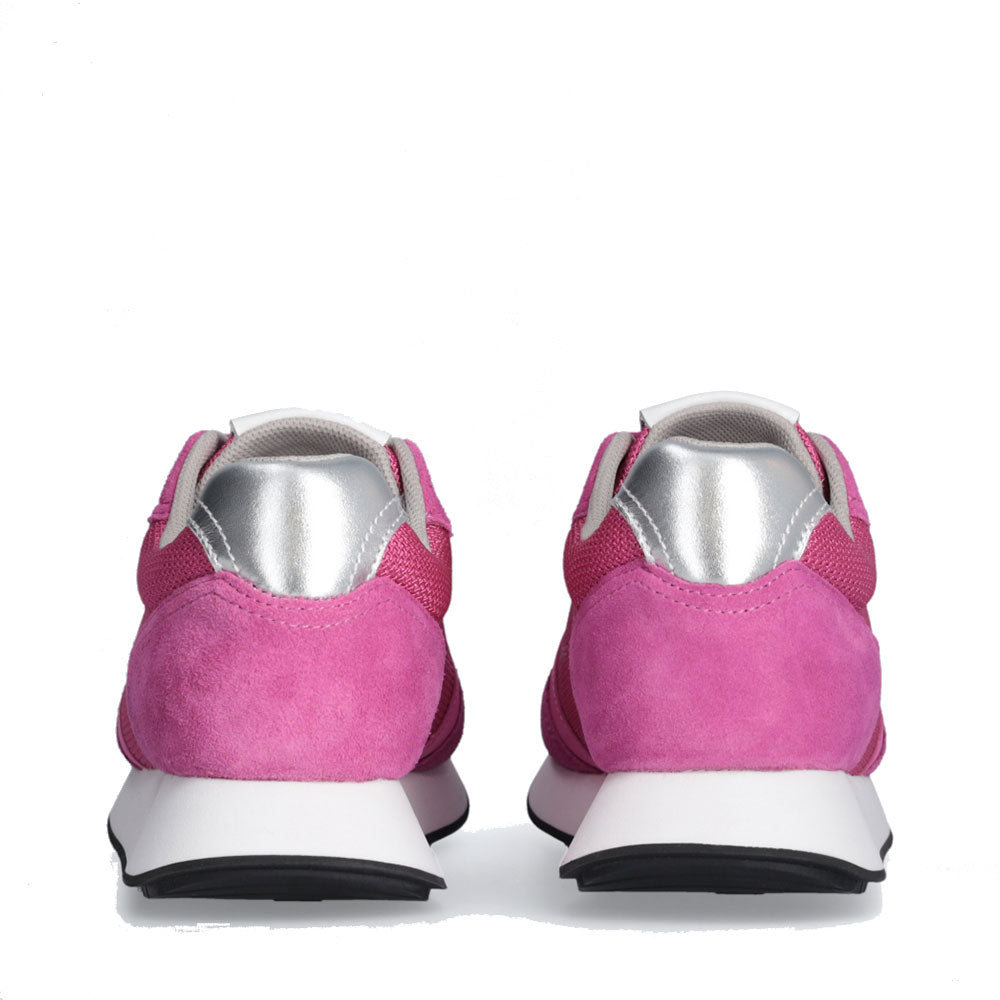 LIU JO Vibe 03 Damen-Sneaker aus rosa Wildleder und hellem Mesh
