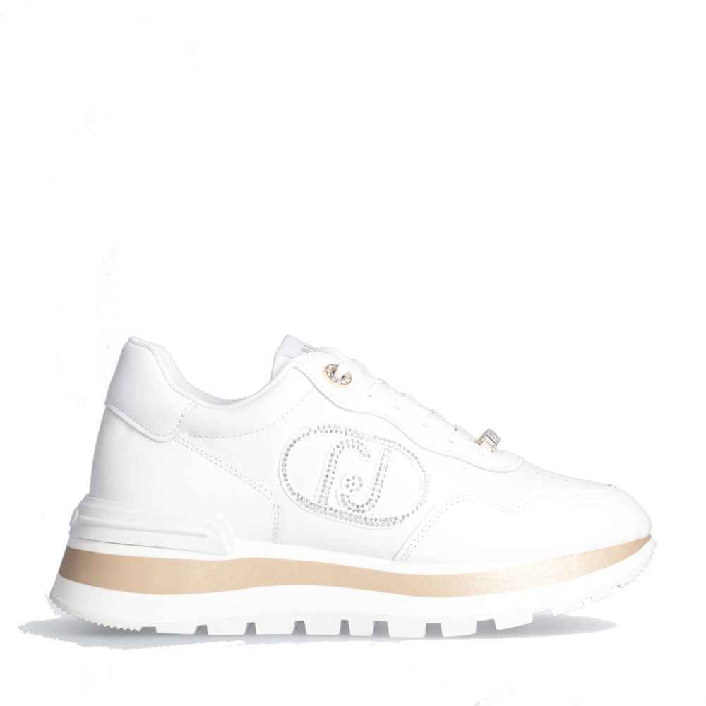 Sneakers Platform LIU JO Amazing 20 in Pelle Bianca con Logo