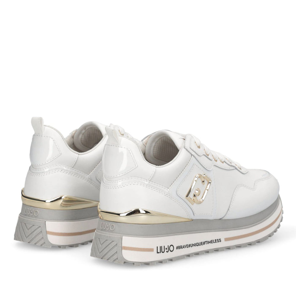 Sneakers Platform Donna LIU JO Maxi Wonder 01 in Pelle Bianca