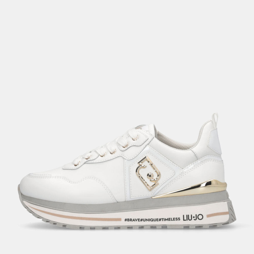 Sneakers Platform Donna LIU JO Maxi Wonder 01 in Pelle Bianca