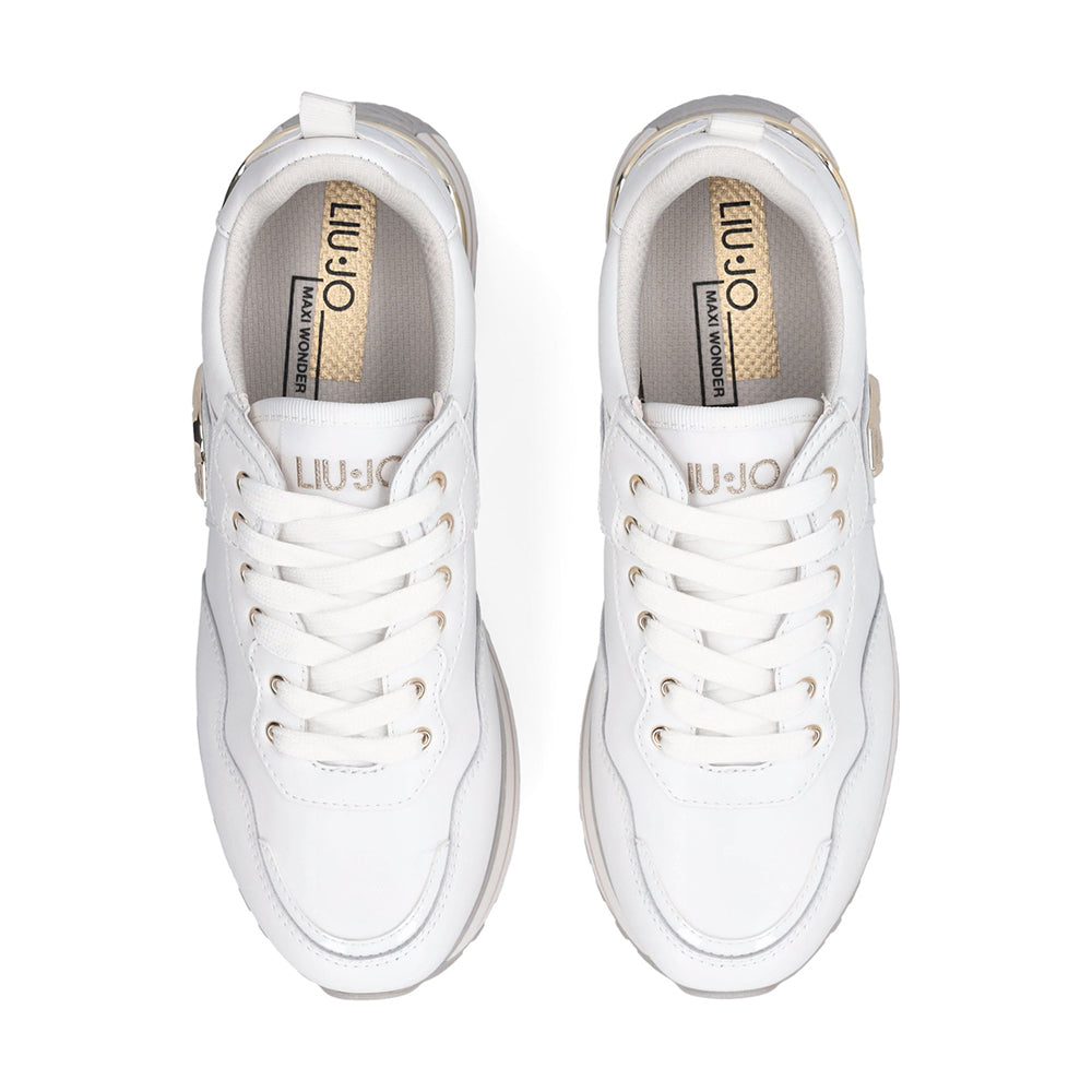 Sneakers Platform Donna LIU JO Maxi Wonder 01 in Pelle Bianca