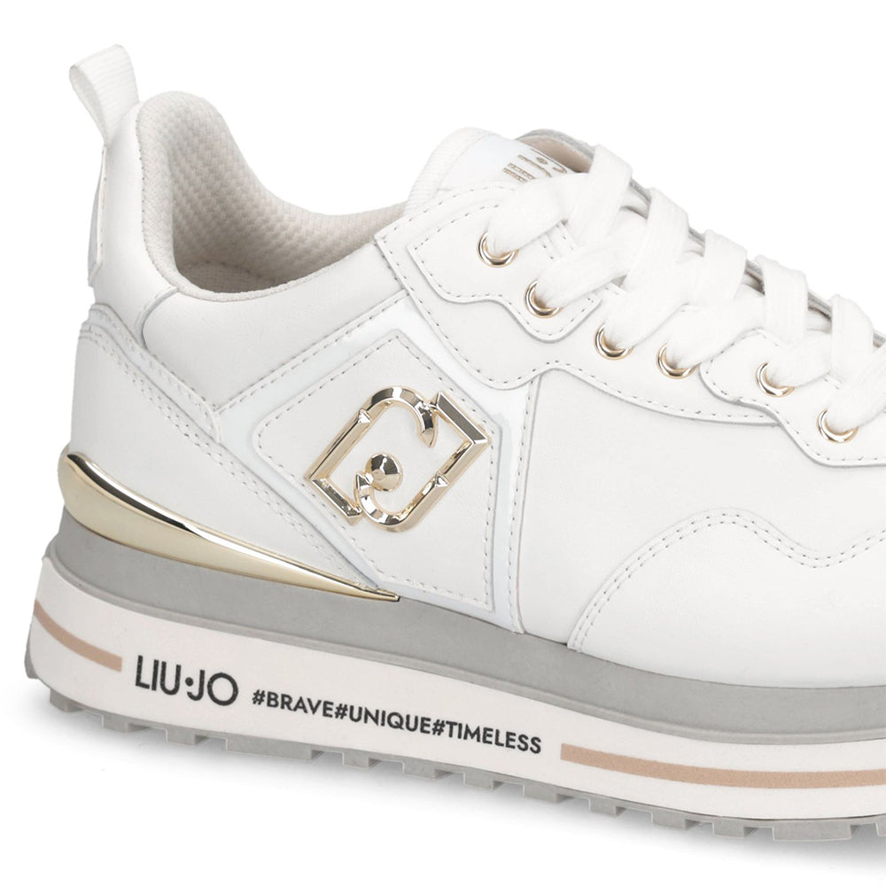 Sneakers Platform Donna LIU JO Maxi Wonder 01 in Pelle Bianca