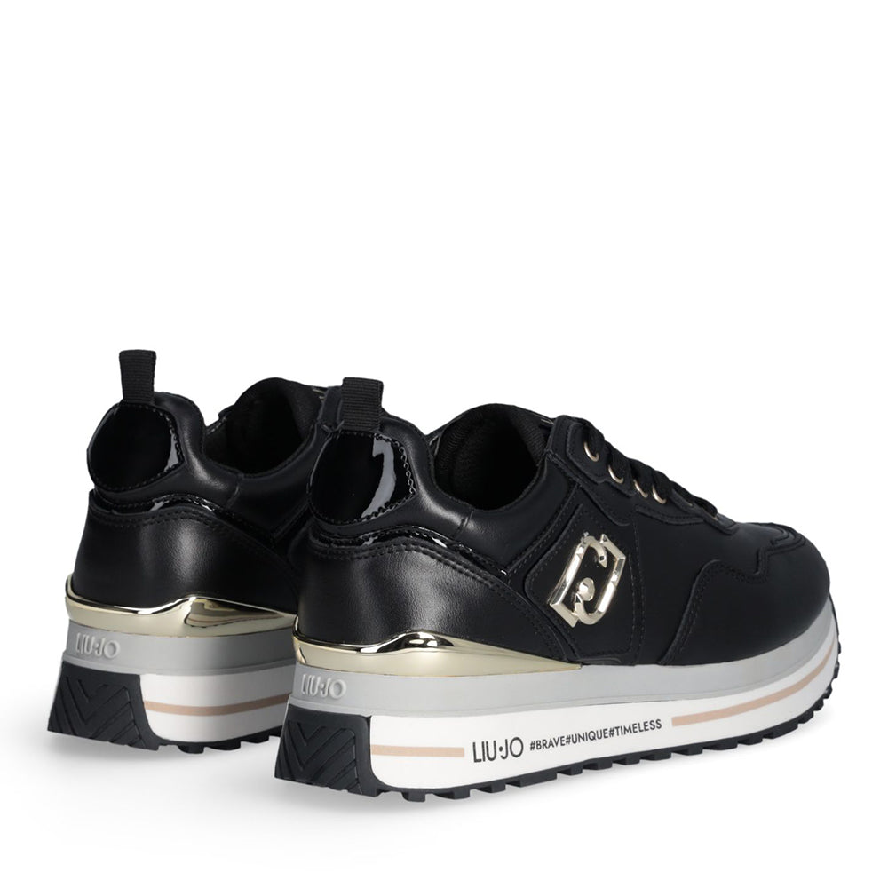 Sneakers Platform Donna LIU JO Maxi Wonder 01 in Pelle Nera
