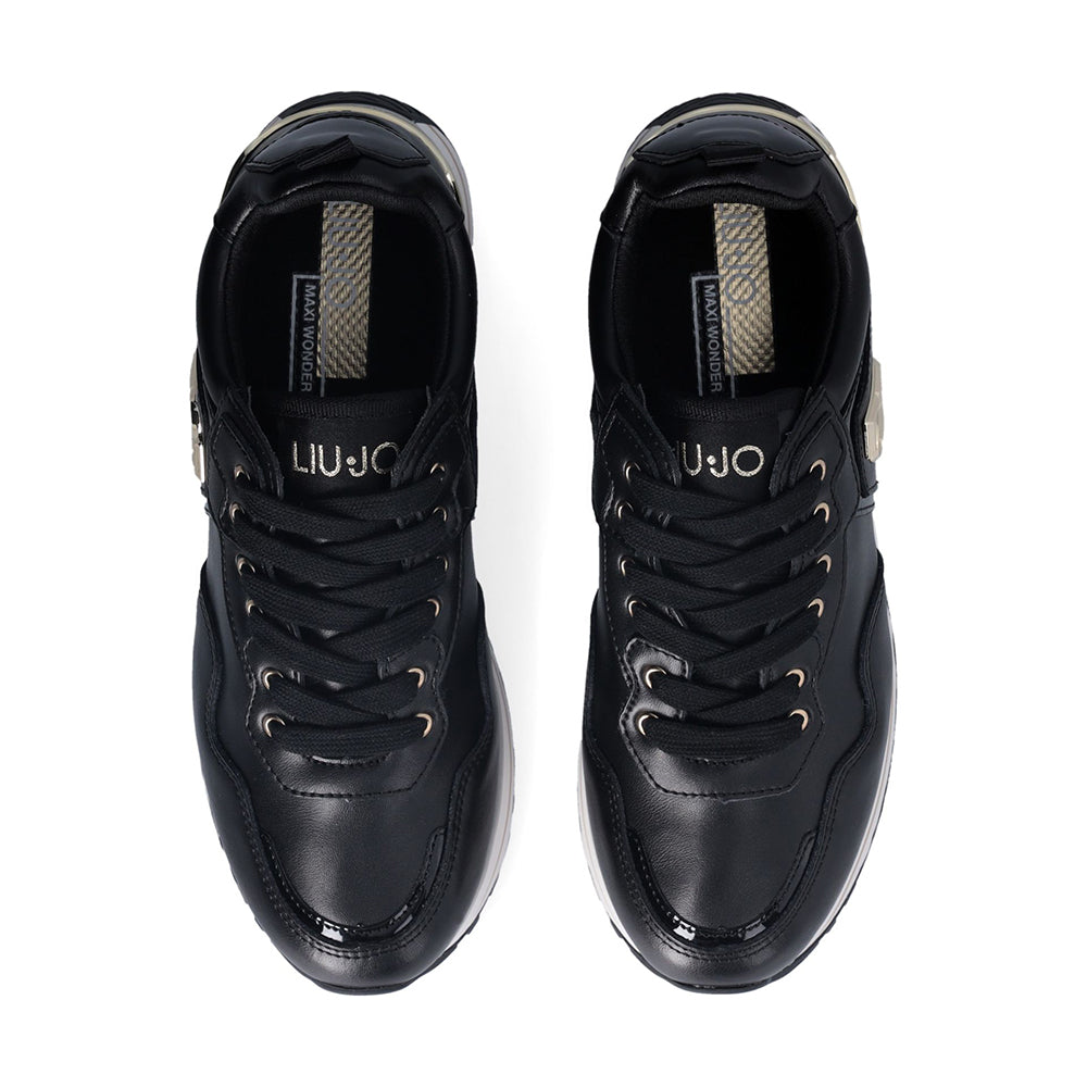 Sneakers Platform Donna LIU JO Maxi Wonder 01 in Pelle Nera