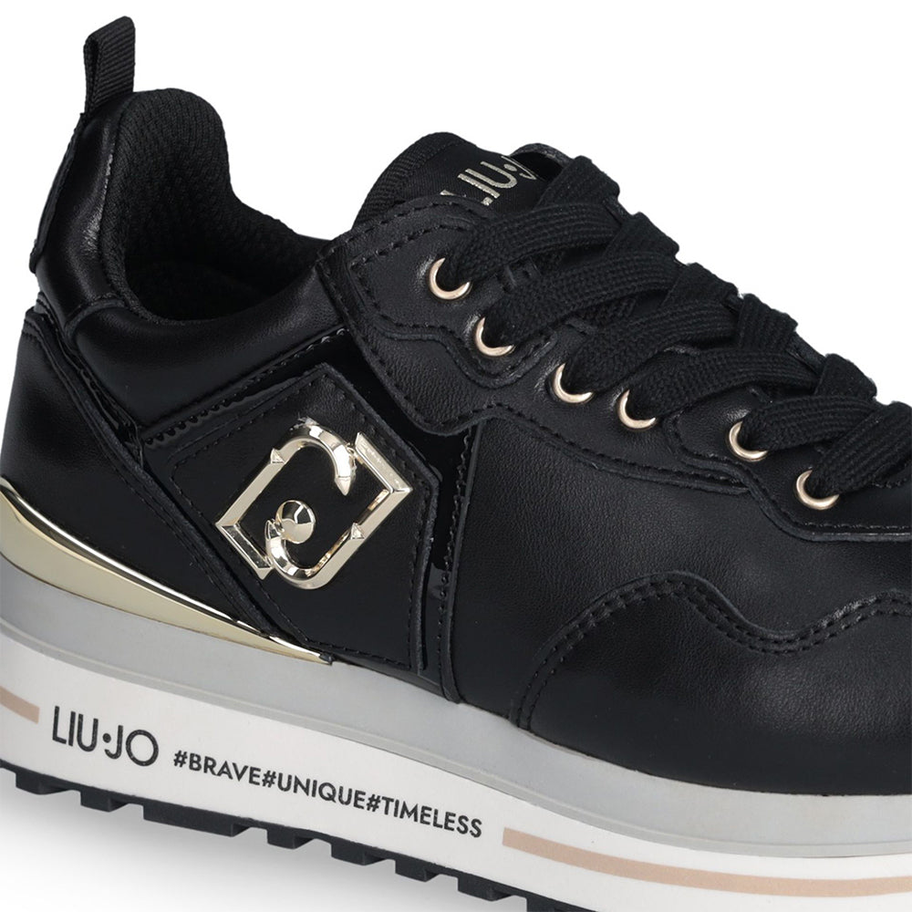 Sneakers Platform Donna LIU JO Maxi Wonder 01 in Pelle Nera