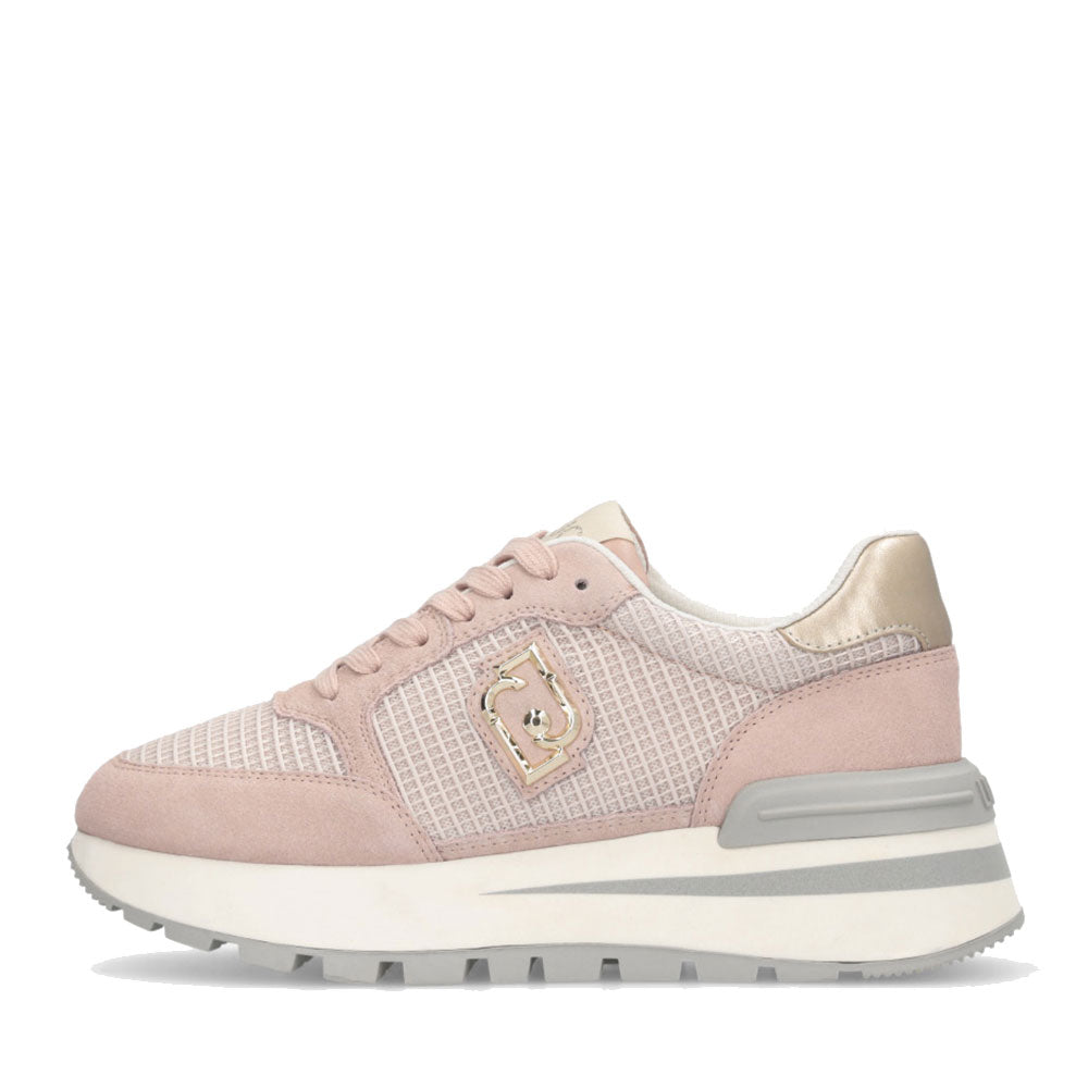 Sneakers Platform LIU JO Amazing 25 in Suede e Mesh Nude Light Gold