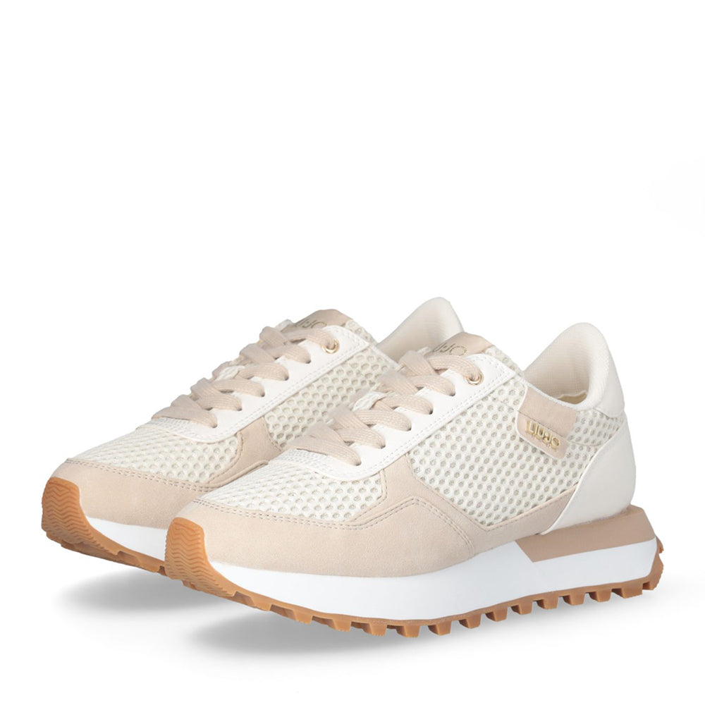 Sneakers Running LIU JO Evelyn 915 in Microfibra e Mesh Milk