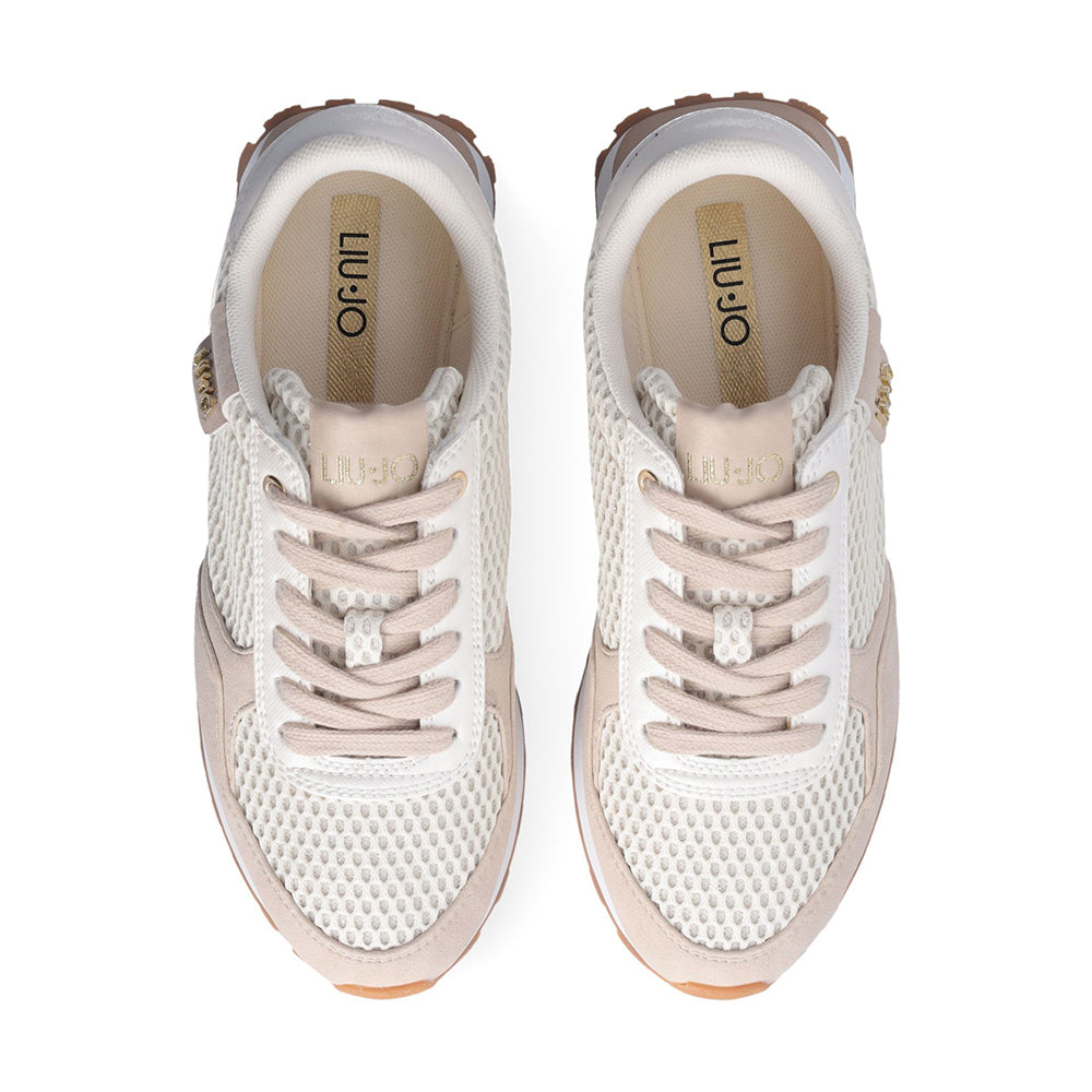 Sneakers Running LIU JO Evelyn 915 in Microfibra e Mesh Milk