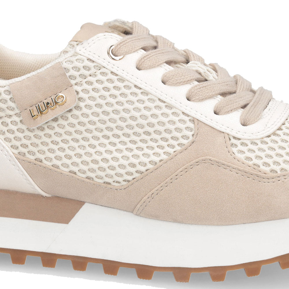 Sneakers Running LIU JO Evelyn 915 in Microfibra e Mesh Milk