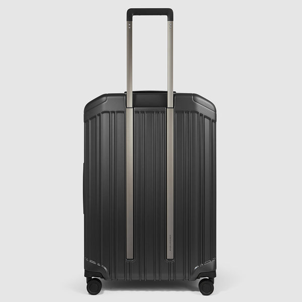 Trolley medio 69cm PIQUADRO Espandibile Rigido 4 Ruote Nero Opaco - BV6393PQL