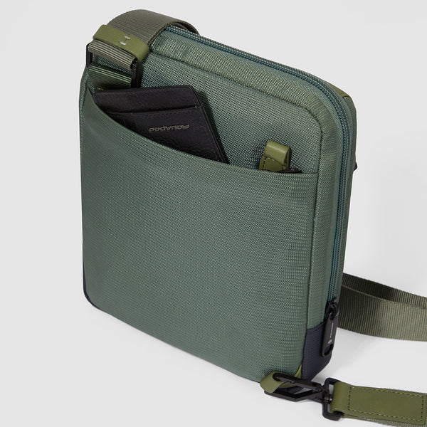 Borsello Uomo PIQUADRO porta iPad in Tessuto e Pelle Nero CA3084S131