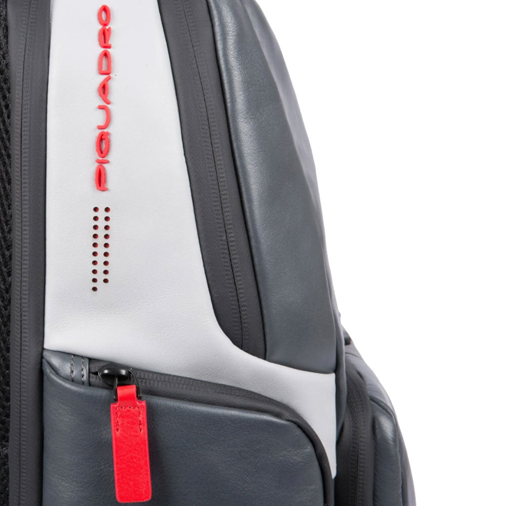 PIQUADRO Rucksack 15.6 PC Holder Urban Line in Leder Farbe Grau - Schwarz - CA4532UB00