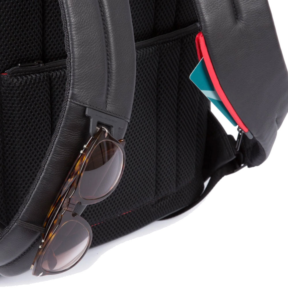 PIQUADRO Rucksack 15.6 PC Holder Urban Line in Leder Farbe Grau - Schwarz - CA4532UB00