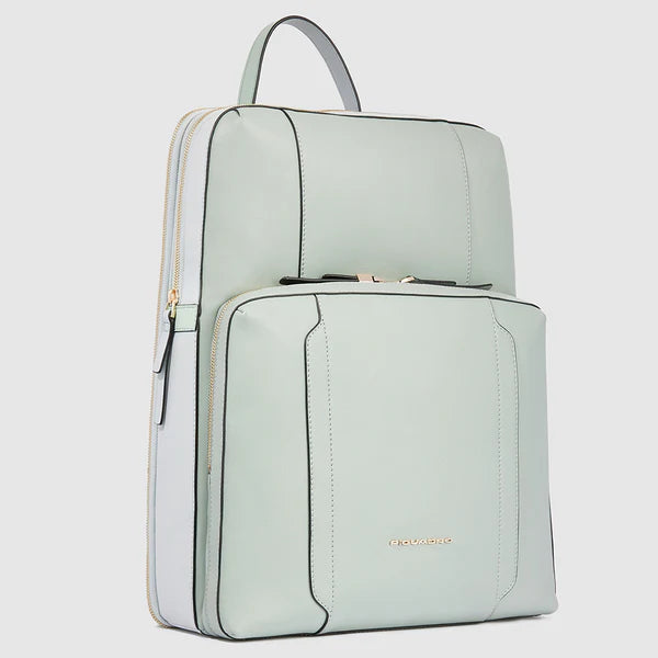 Zaino donna PIQUADRO in pelle porta computer 15,6 pollici CA6216W92 verde