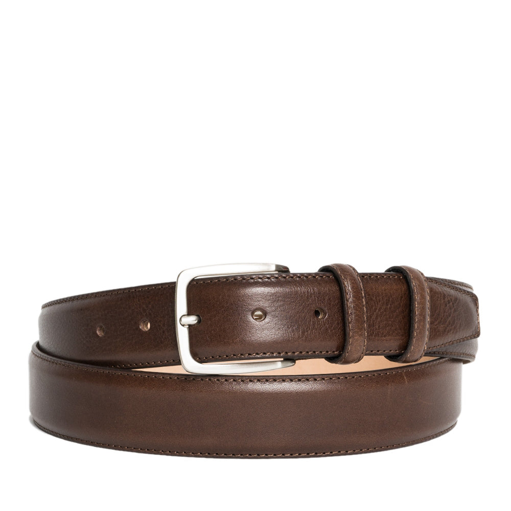 Cintura Uomo in Pelle Marrone 3,5cm - Made in Italy