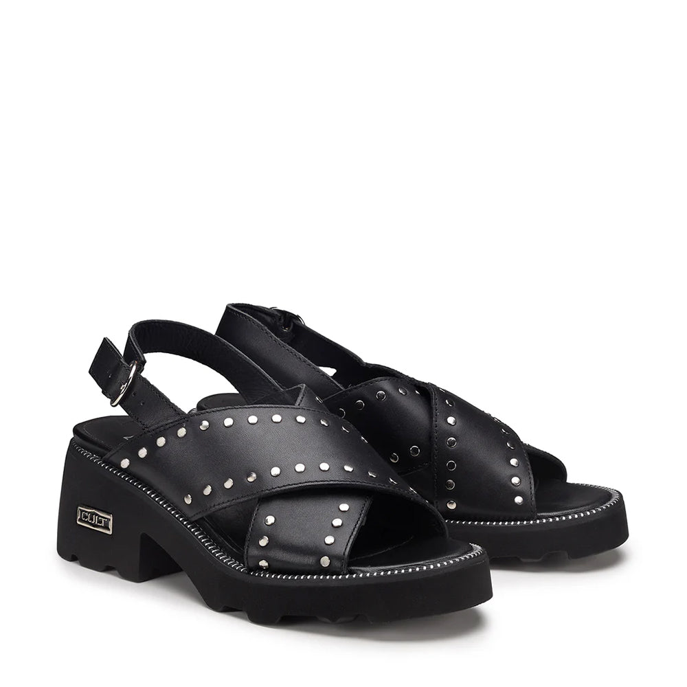 CULT Grace 3705
Damensandalen aus schwarzem Leder mit Nieten