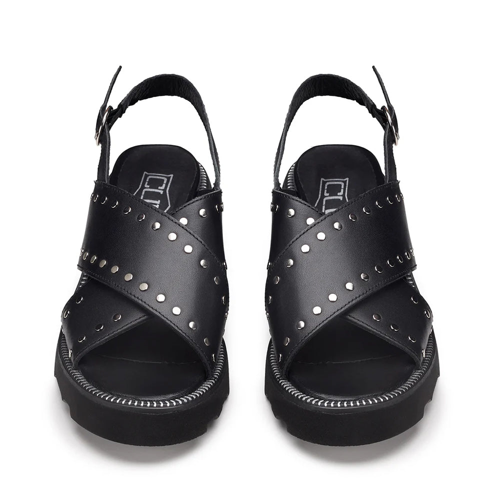 CULT Grace 3705
Damensandalen aus schwarzem Leder mit Nieten