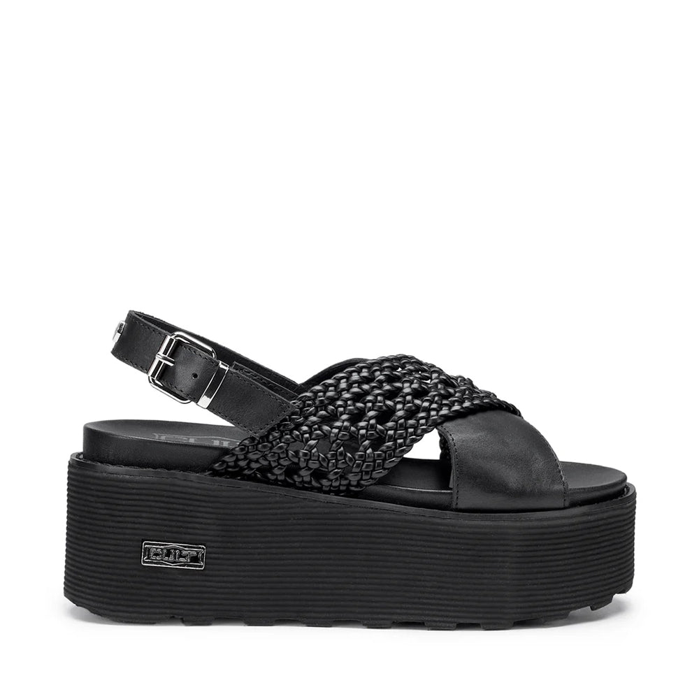 Sandali Donna CULT Nancy 3891 in Pelle Intrecciata Nera