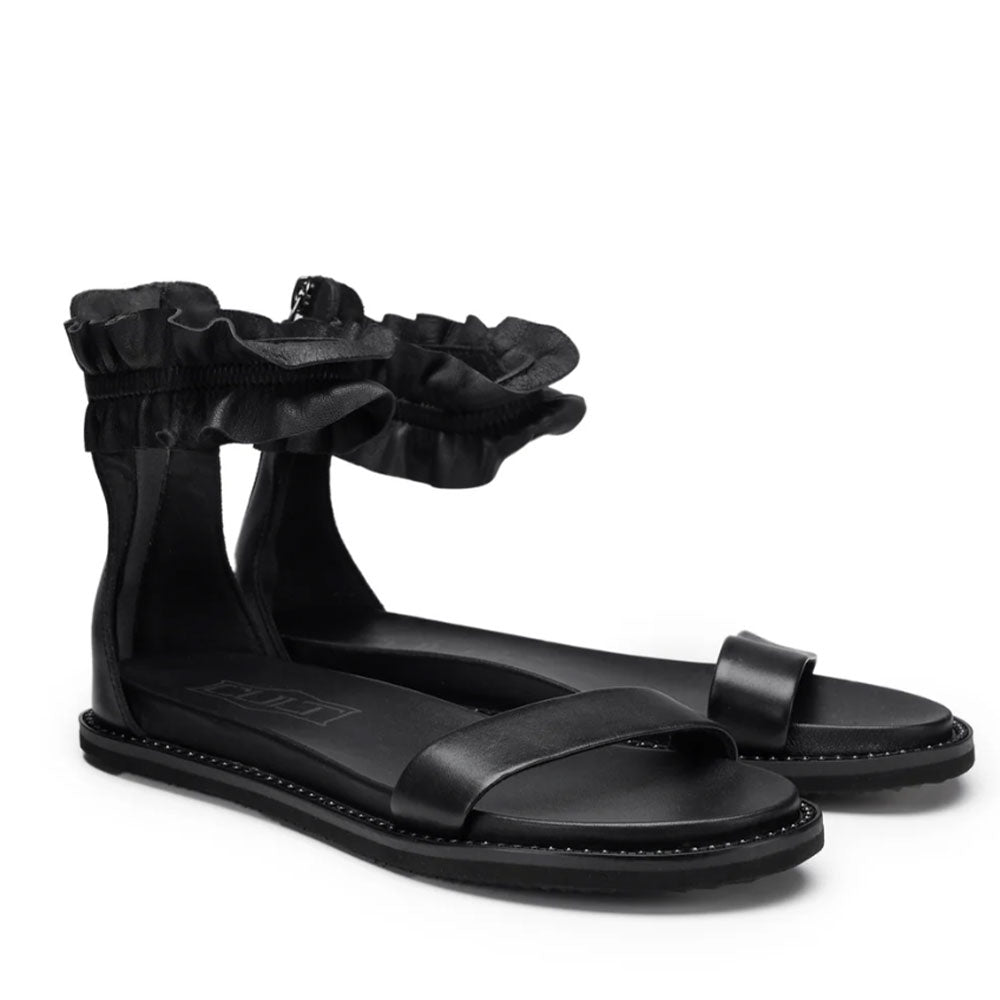 Sandali Donna CULT Roshelle 4495 in Pelle Nera Chiusi con Zip
