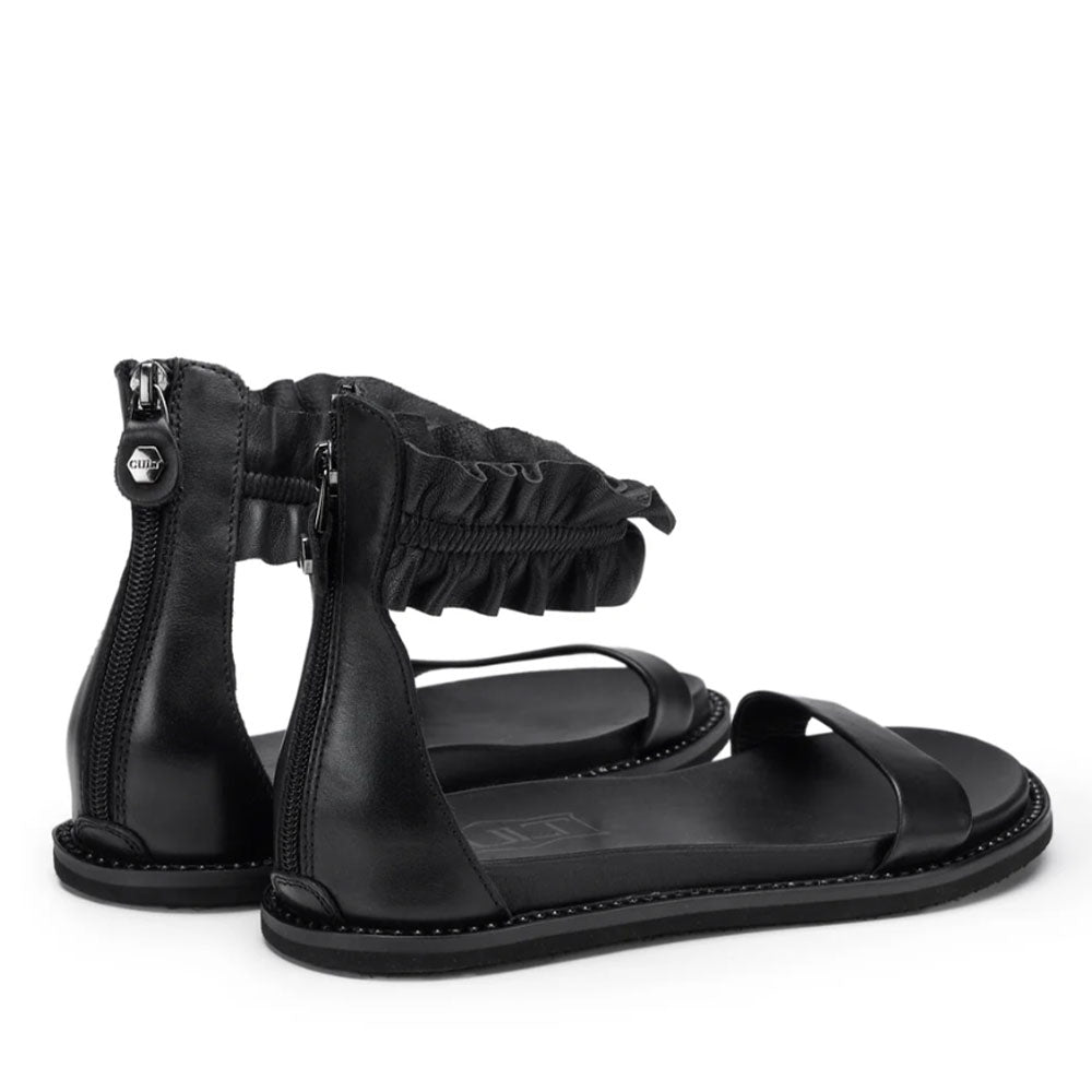 Sandali Donna CULT Roshelle 4495 in Pelle Nera Chiusi con Zip
