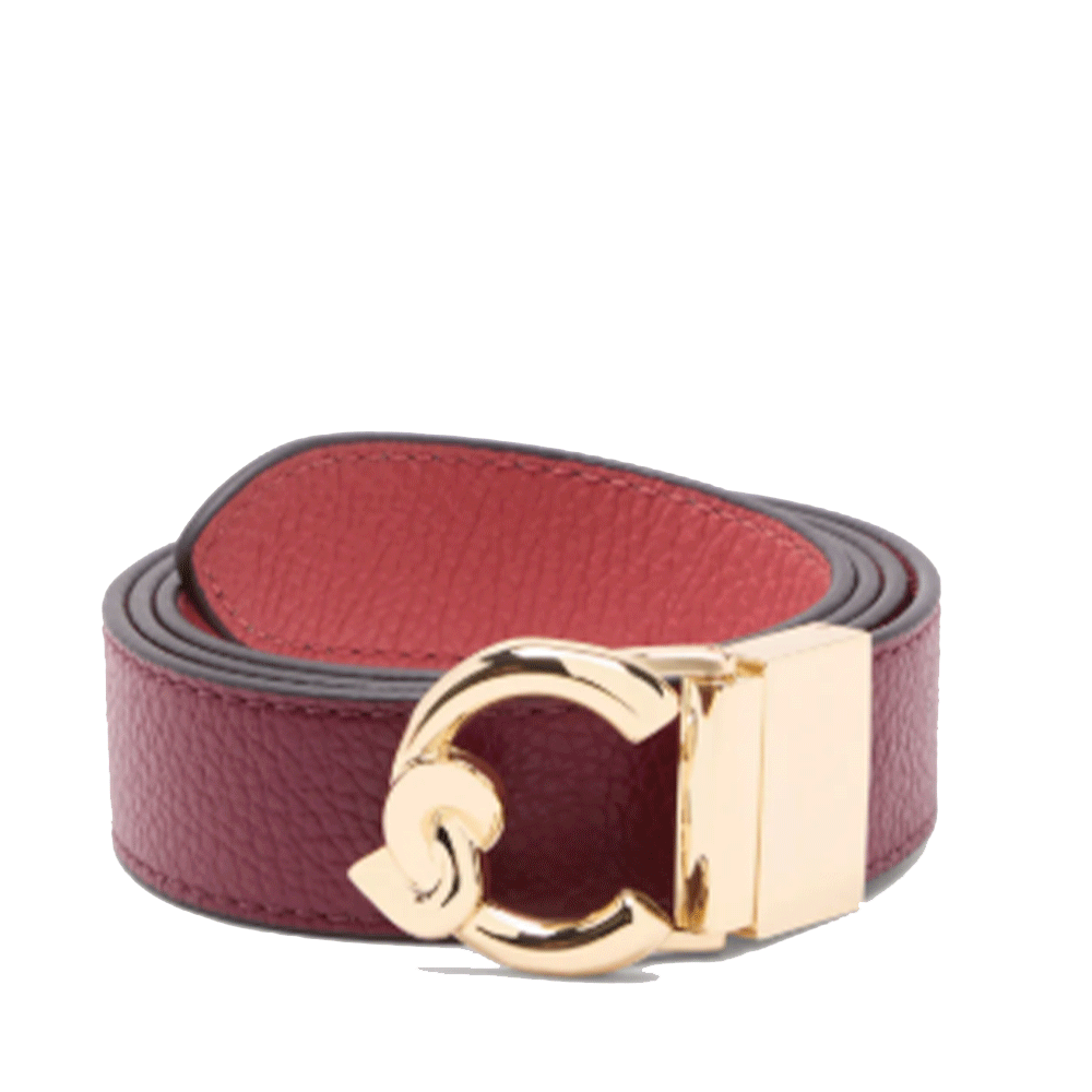 Cintura Donna COCCINELLE Reversibile in Pelle Colore Ribes - Pink Clay Linea C-Me