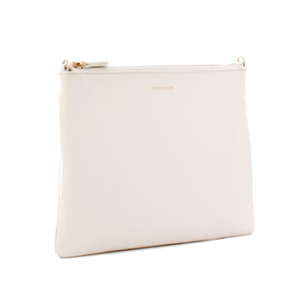 Borsa Donna a Tracolla COCCINELLE in Pelle Brillant White Linea Best Medium