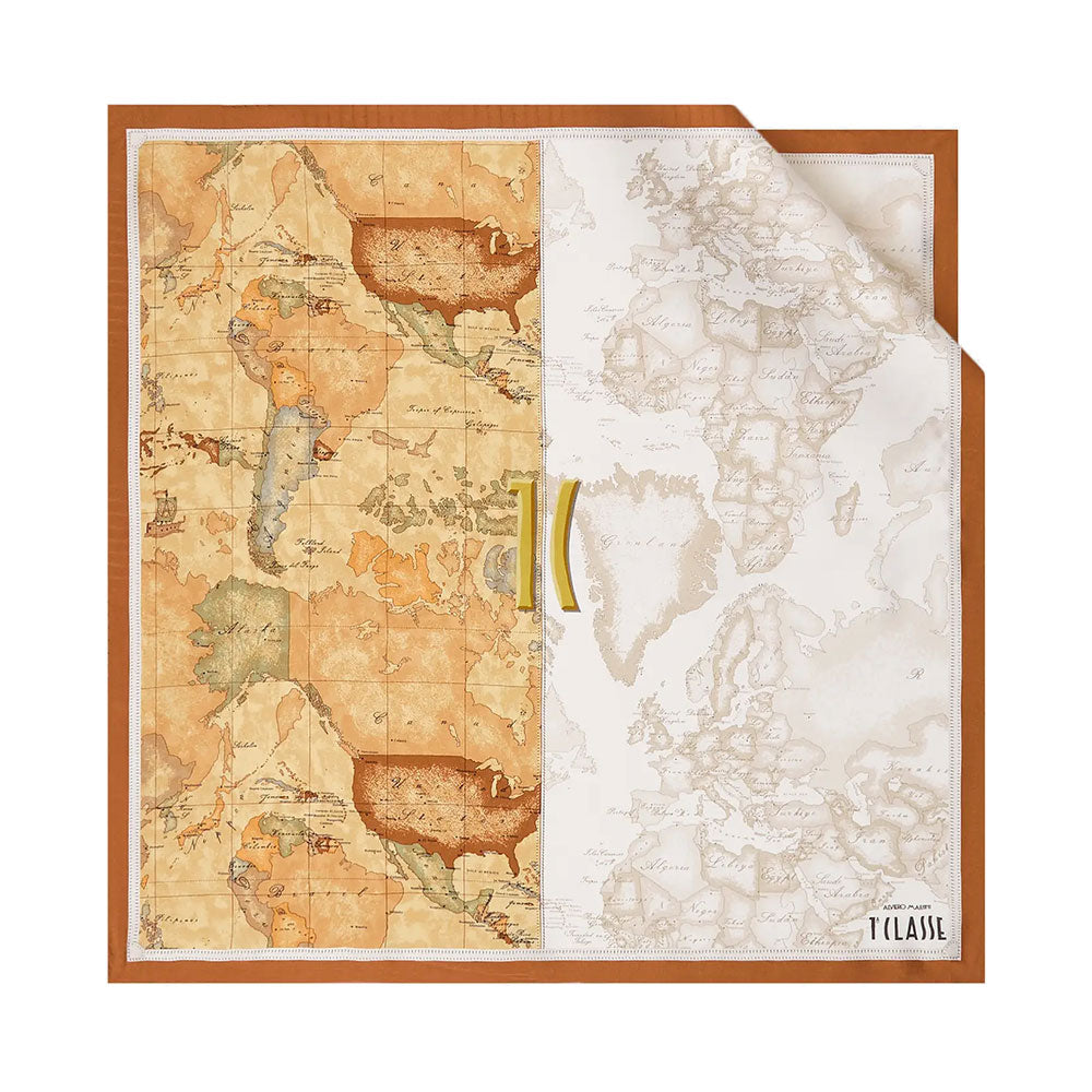 Foulard in Seta 70 x 70 cm 1A Classe Alviero Martini linea Geo Mix F102