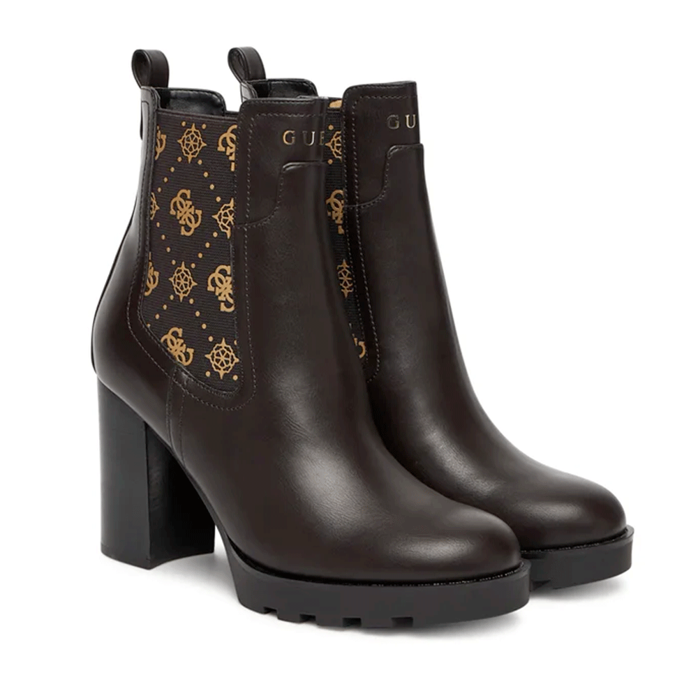 Stivaletti Donna GUESS con Tacco Linea Nealle Colore Dark Brown
