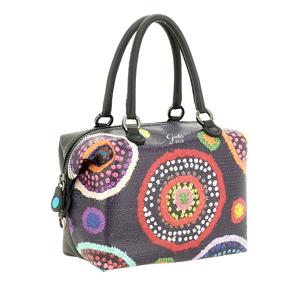 Borsa Donna a Mano con Tracolla GABS G3 PLUS Medium in Pelle stampa Ricami