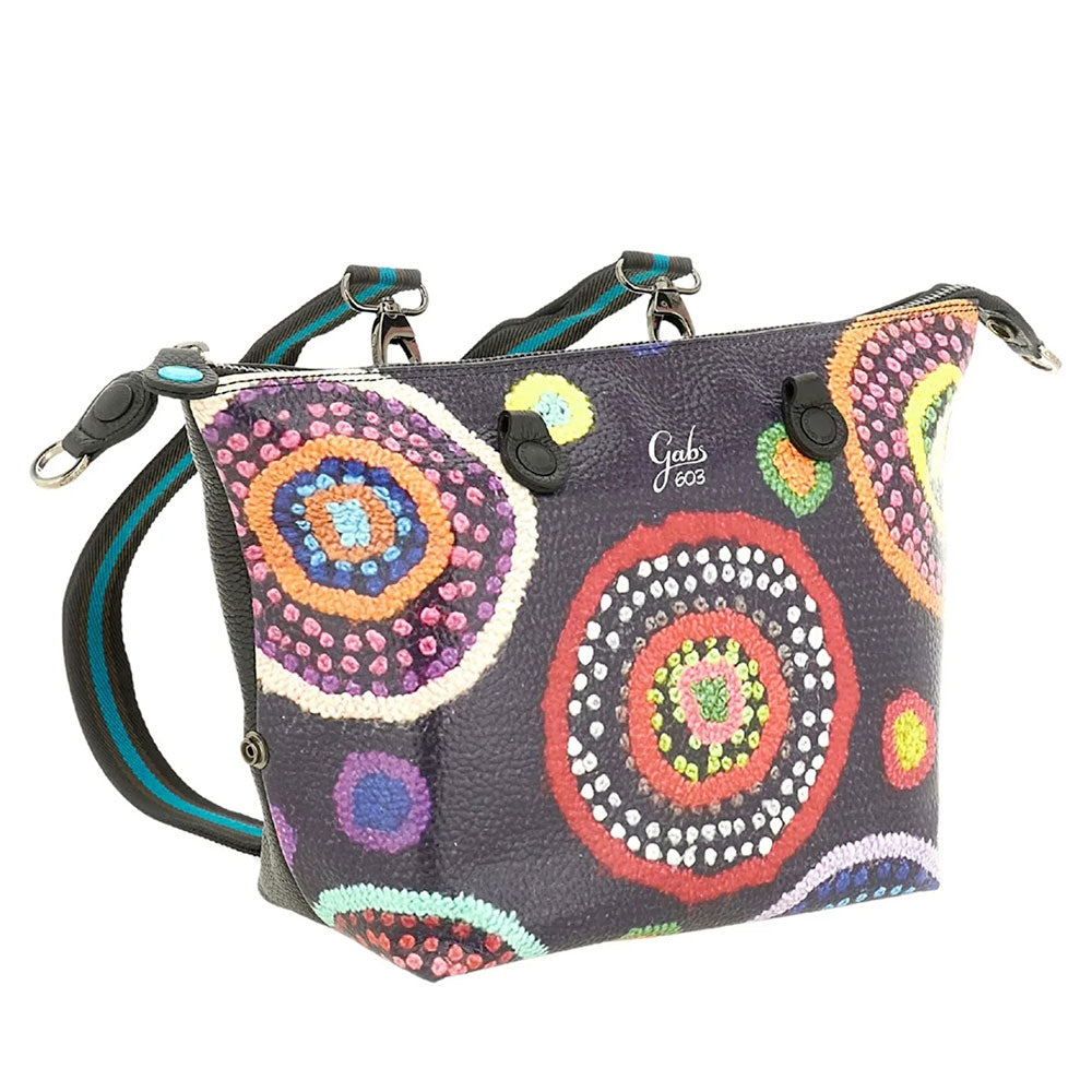 Borsa Donna a Mano con Tracolla GABS G3 PLUS Medium in Pelle stampa Ricami