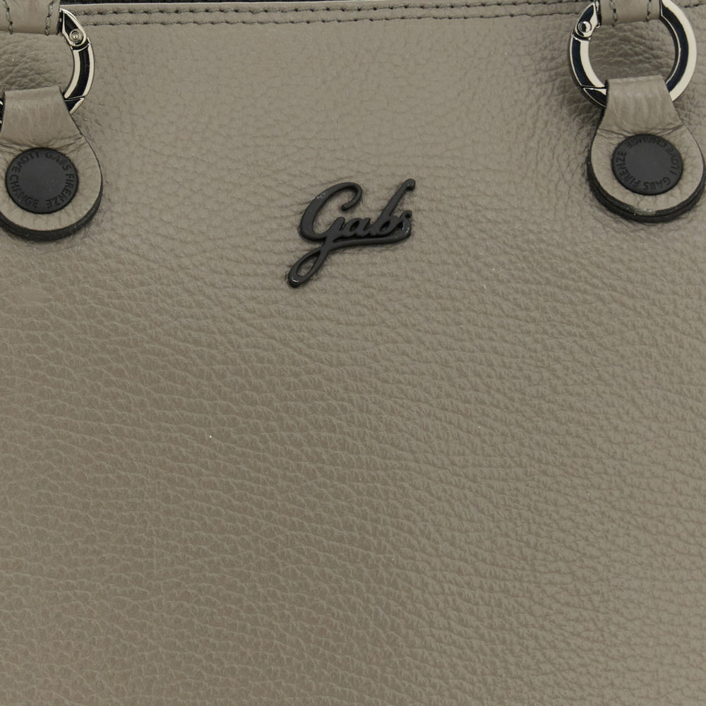 Borsa Donna a Mano con Tracolla GABS G3 PLUS Medium in Pelle Martellata color Zinco