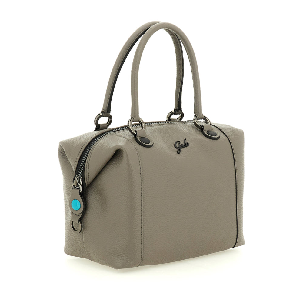 Borsa Donna a Mano con Tracolla GABS G3 PLUS Medium in Pelle Martellata color Zinco