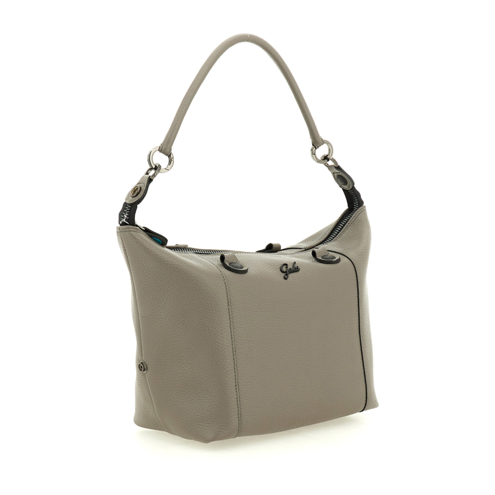Borsa Donna a Mano con Tracolla GABS G3 PLUS Medium in Pelle Martellata color Zinco