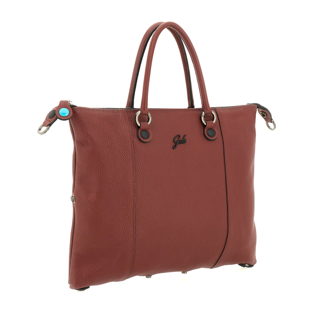 Borsa Donna a Mano con Tracolla GABS G3 PLUS Medium in Pelle Martellata color Terracotta