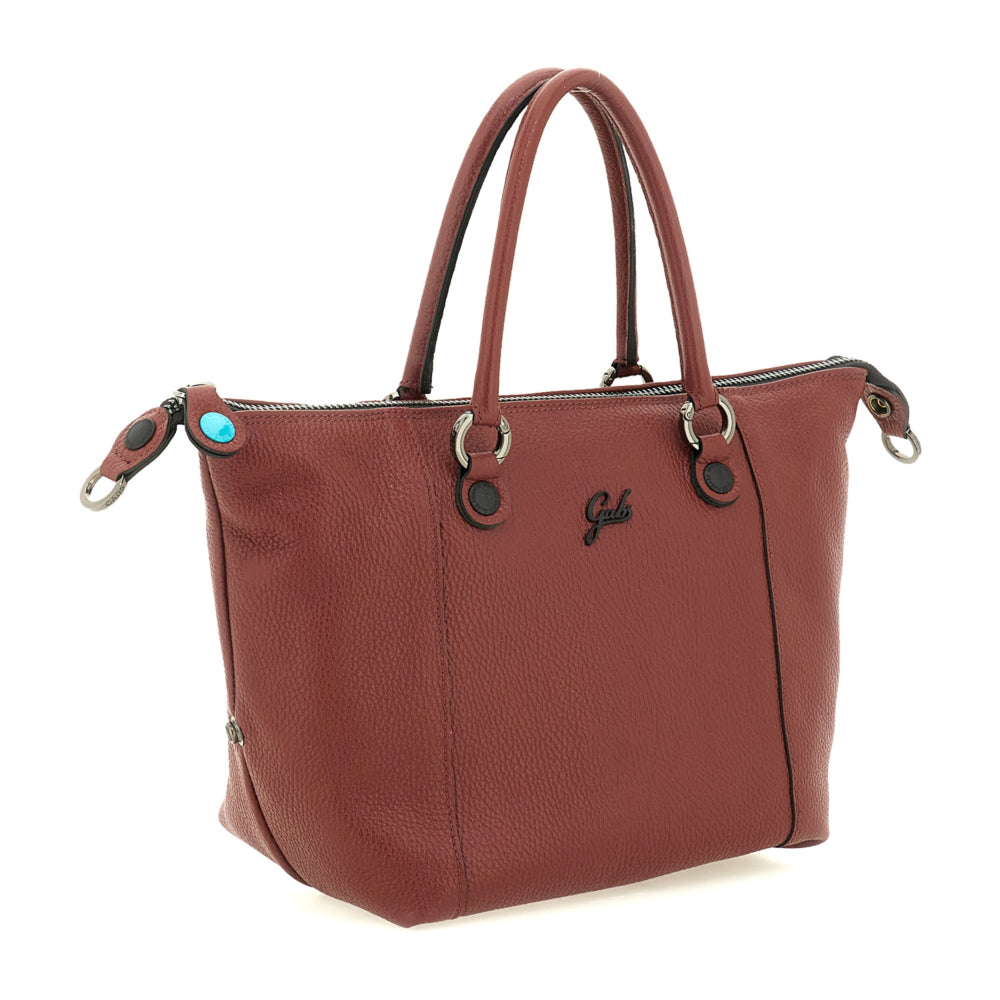 Borsa Donna a Mano con Tracolla GABS G3 PLUS Medium in Pelle Martellata color Terracotta