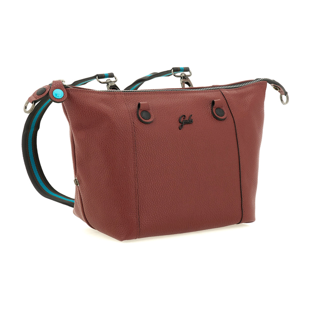 Borsa Donna a Mano con Tracolla GABS G3 PLUS Medium in Pelle Martellata color Terracotta