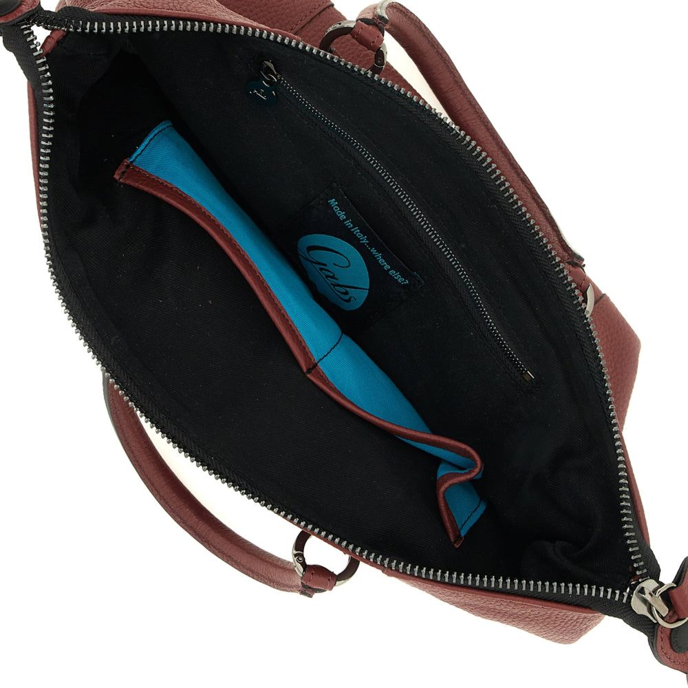 Borsa Donna a Mano con Tracolla GABS G3 PLUS Medium in Pelle Martellata color Terracotta