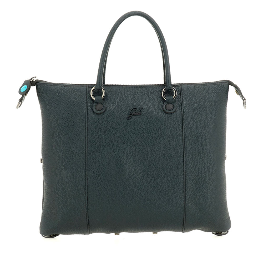 Borsa Donna a Mano con Tracolla GABS G3 PLUS Medium in Pelle Martellata Verde Abete