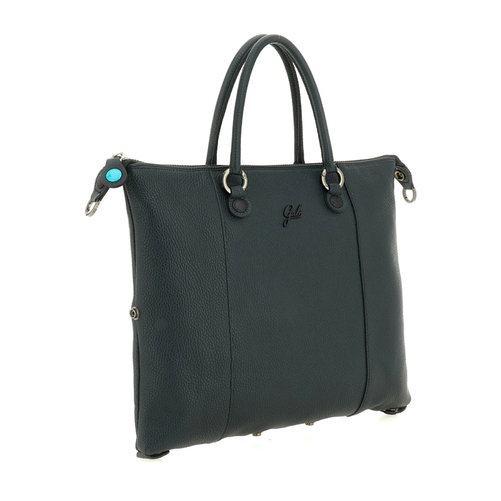 Borsa Donna a Mano con Tracolla GABS G3 PLUS Medium in Pelle Martellata Verde Abete